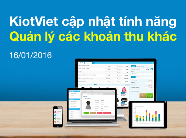 KiotViet cập nhật tính năng Quản lý các khoản thu khác khi bán hàng